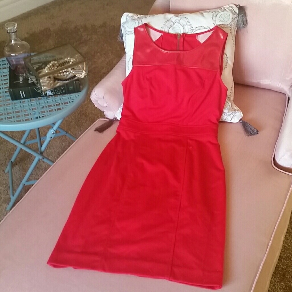 JC Penney red above knee dress.